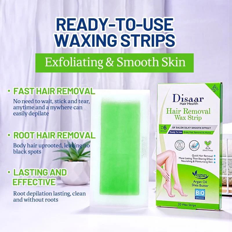 Disaar Hair Removal Wax Strips For Dry Skin - 20 Wax Strips - Image 4
