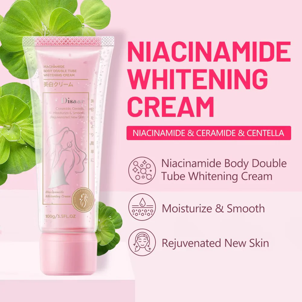 Disaar Niacinamide Body Double Tube Whitening Cream – 100g - Image 2