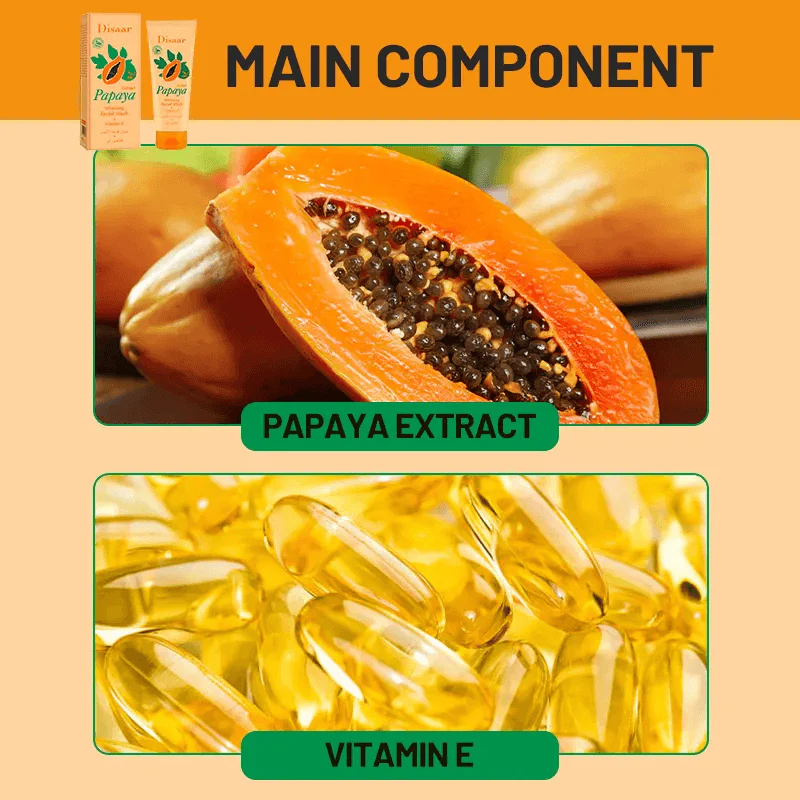 Disaar Papaya Extract Vitamin E Brightening  Facial Wash - 100g - Image 5