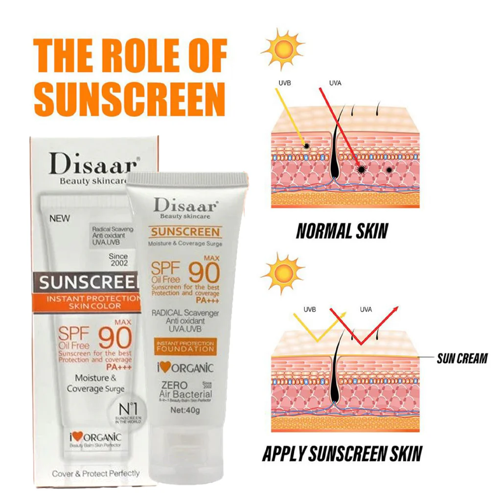 Disaar SPF90 PA+++ Non-Greasy Antioxidant Sunscreen – 40g (3 Pack Combo) - Image 6