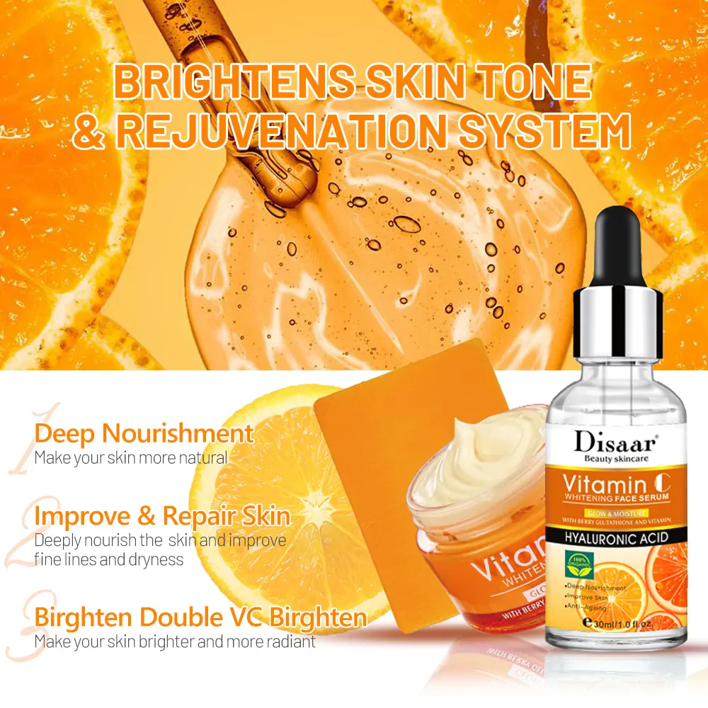 Disaar Vitamin C Whitening & Brightening 3Pcs Set - Image 3