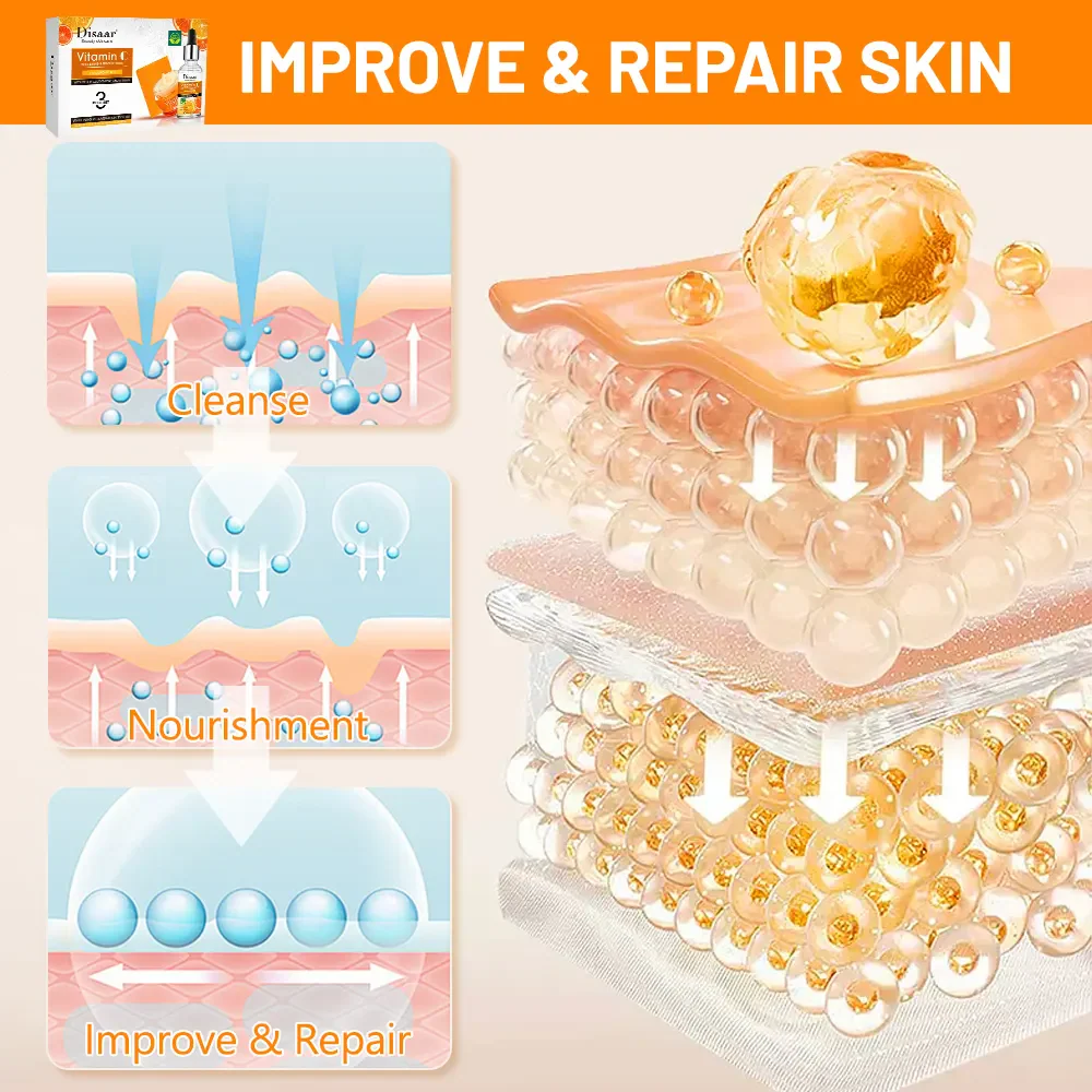 Disaar Vitamin C Whitening & Brightening 3Pcs Set - Image 4