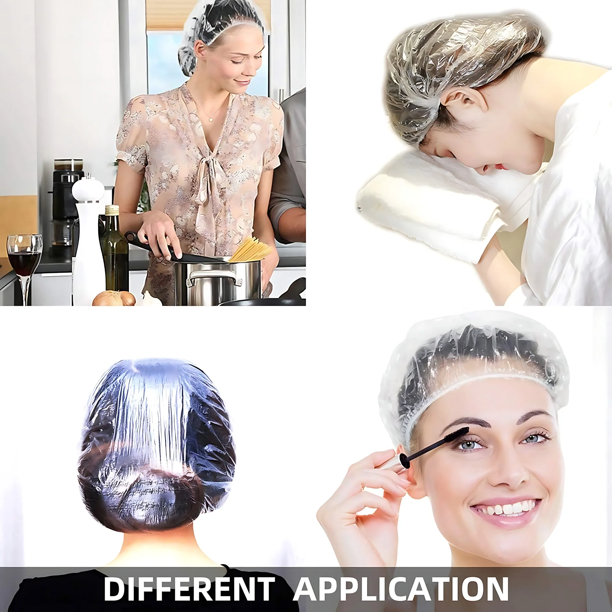 Disposable Shower Caps – Large, Thick & Waterproof (100 Pcs) - Image 8