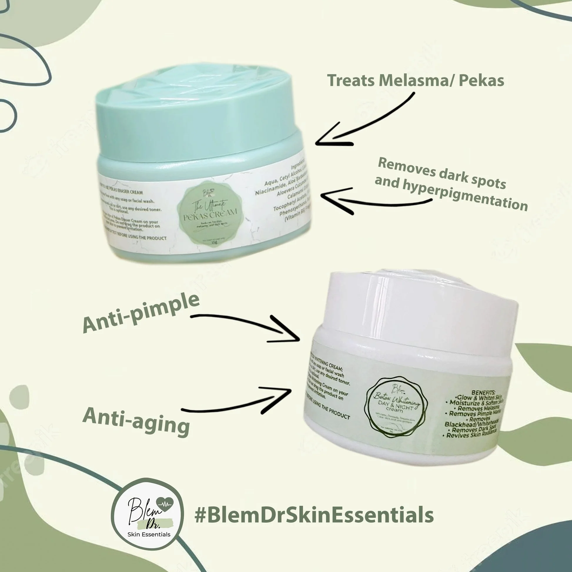 Dr Blem Botox Whitening Cream Day and Night Spf 70 - 15g - Image 5