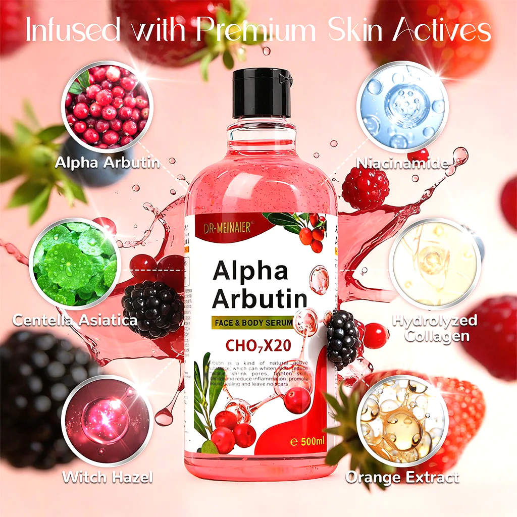 DR. MEINAIER Alpha Arbutin Face & Body Serum – 500ml - Image 6