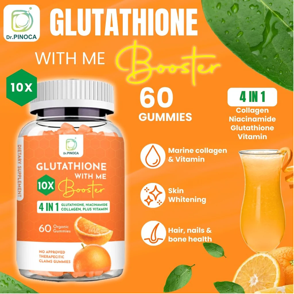 Dr. Pinoca Glutathione With Me 10X Booster  - 60 Organic Gummies - Image 2