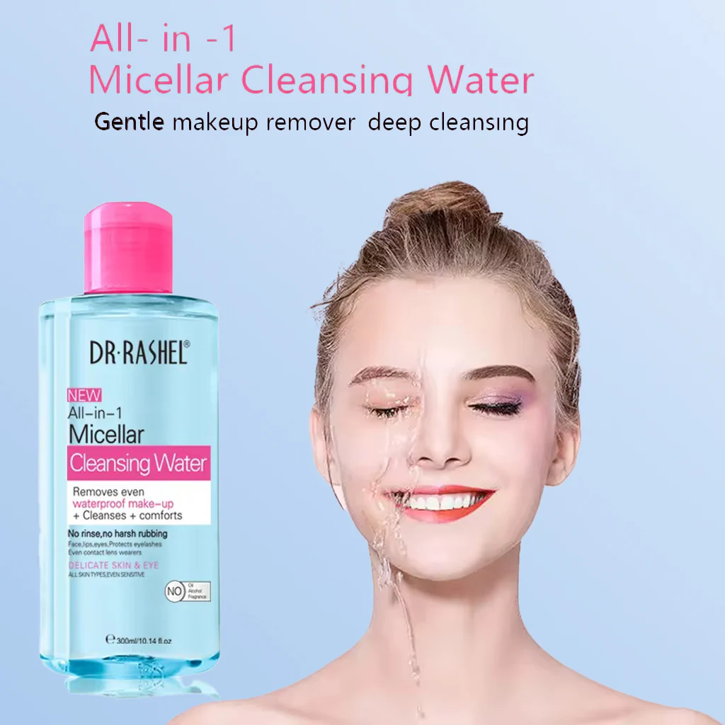 Dr.Rashel All-In-1 Micellar Cleansing Water (Blue)- 300ml - Image 4