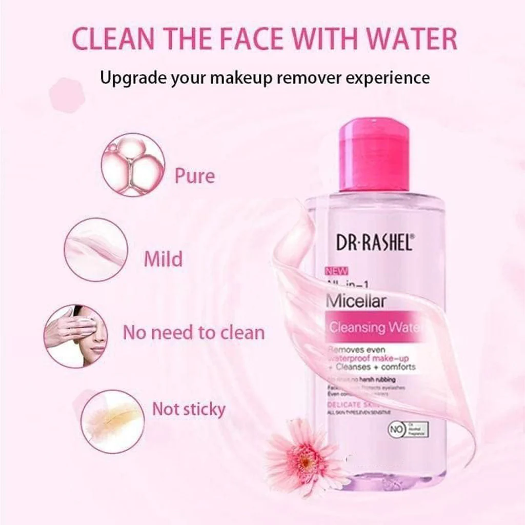 Dr.Rashel All-In-1 Micellar Cleansing Water (Pink) - 300ml - Image 4