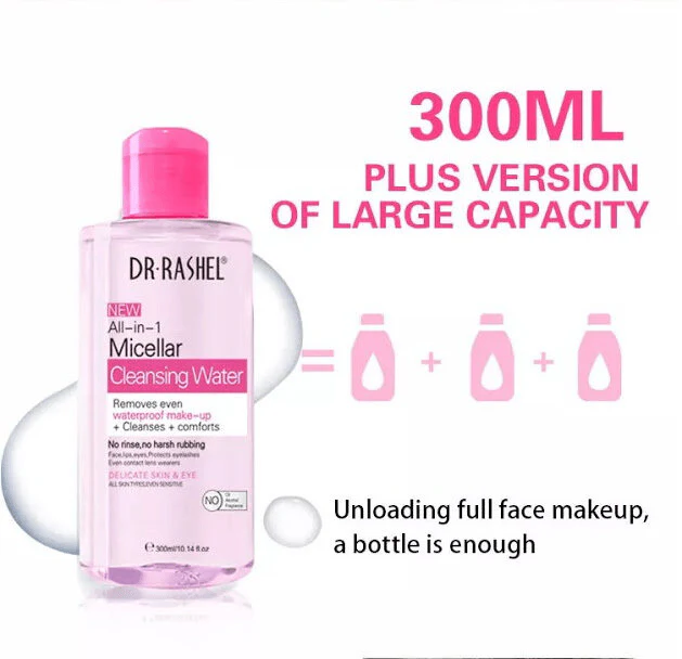 Dr.Rashel All-In-1 Micellar Cleansing Water (Pink) - 300ml - Image 5