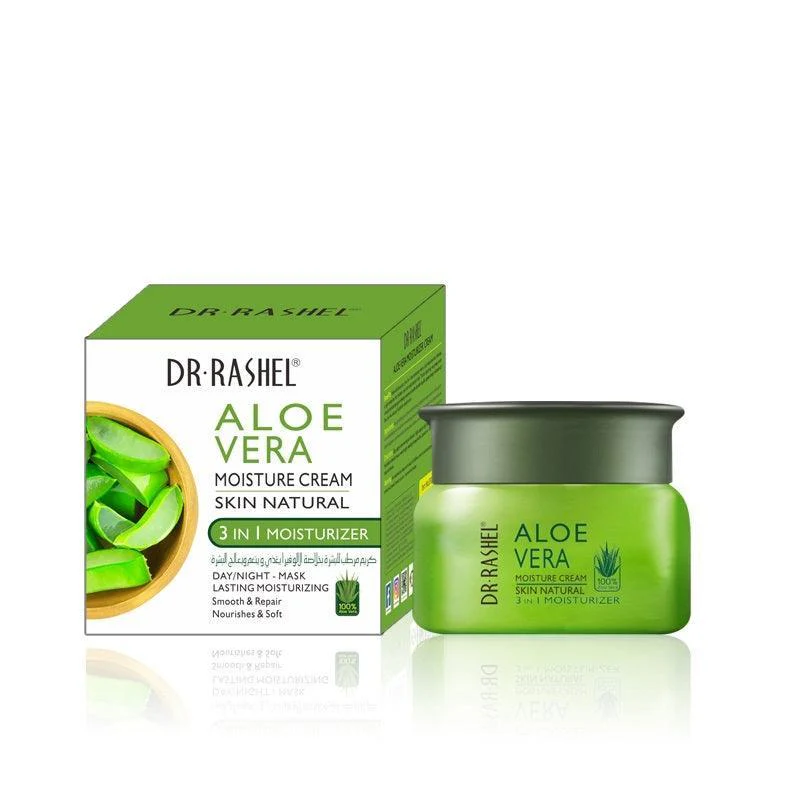 DR RASHEL Aloe Vera Skin Lightening Moisturizer Facial Cream 3 in 1 Moisturisor Face Cream - Image 2