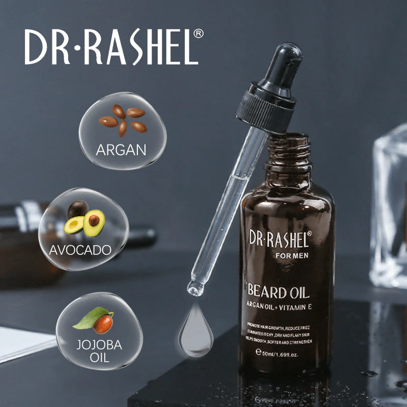 Dr.Rashel Argan + Vitamin E Beard Oil - 50ml - Image 3