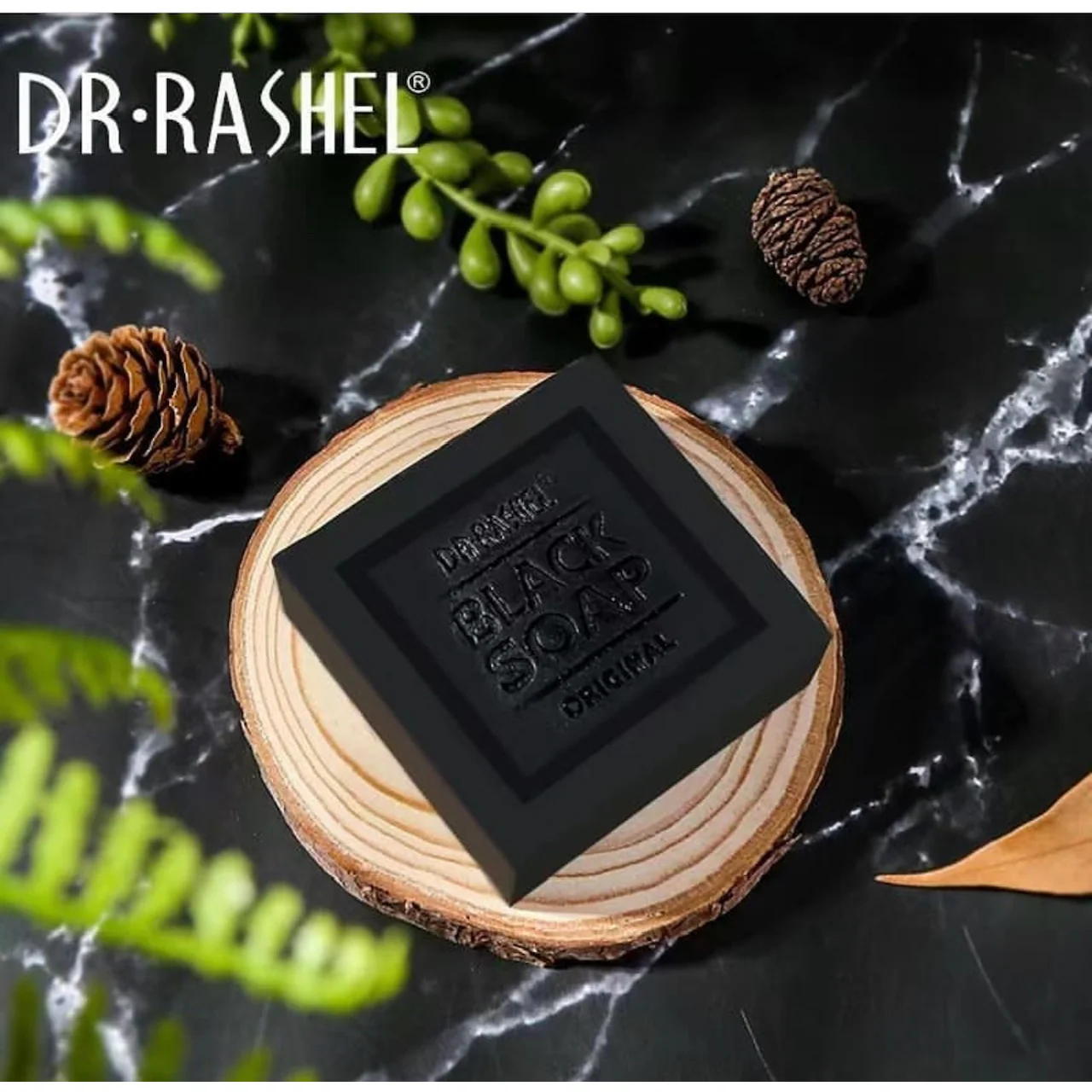 Dr.Rashel Black Soap Collagen & Charcoals Deep Cleansing - 100g - Image 5