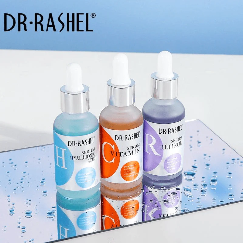 Dr. Rashel Complete Facial Serum Set – Pack of 3 (Vitamin C, Retinol & Hyaluronic Acid) – 30ml Each - Image 5