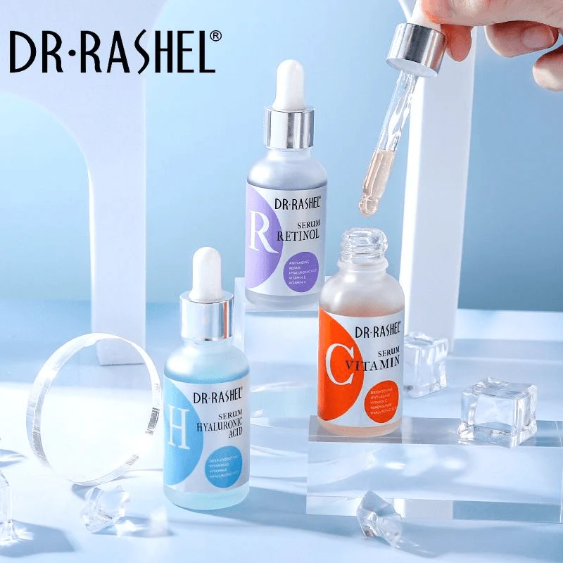 Dr. Rashel Complete Facial Serum Set – Pack of 3 (Vitamin C, Retinol & Hyaluronic Acid) – 30ml Each - Image 9