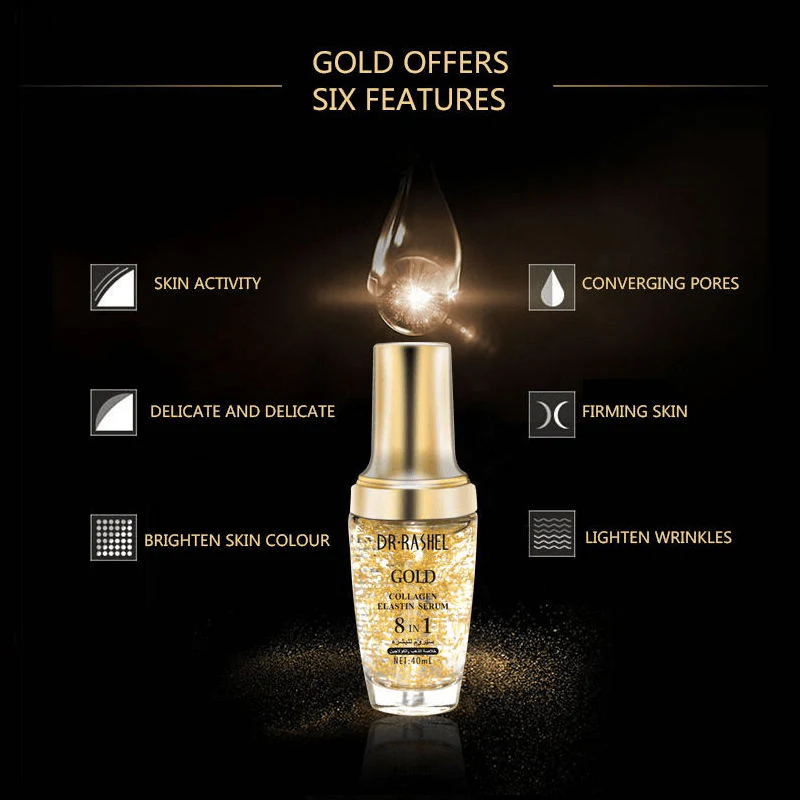 Dr.Rashel Gold 8 In 1 Collagen Elastin Face Serum(New) - 40ml - Image 3