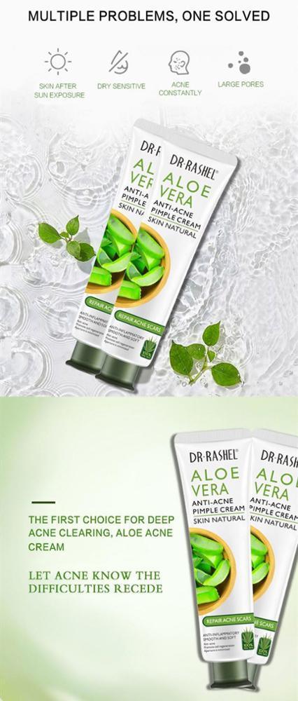 Dr.Rashel Natural Skin Care Aloe Vera Anti Acne Pimple Facial Cream - 30g - Image 6