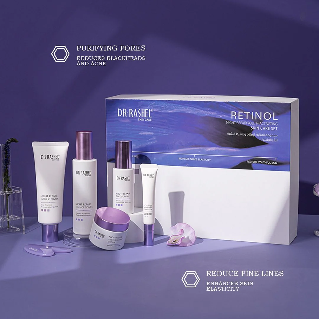 Dr. Rashel Retinol Night Repair Youth-Activating Skin Care Set – 6 Piece Anti-Aging Night Routine