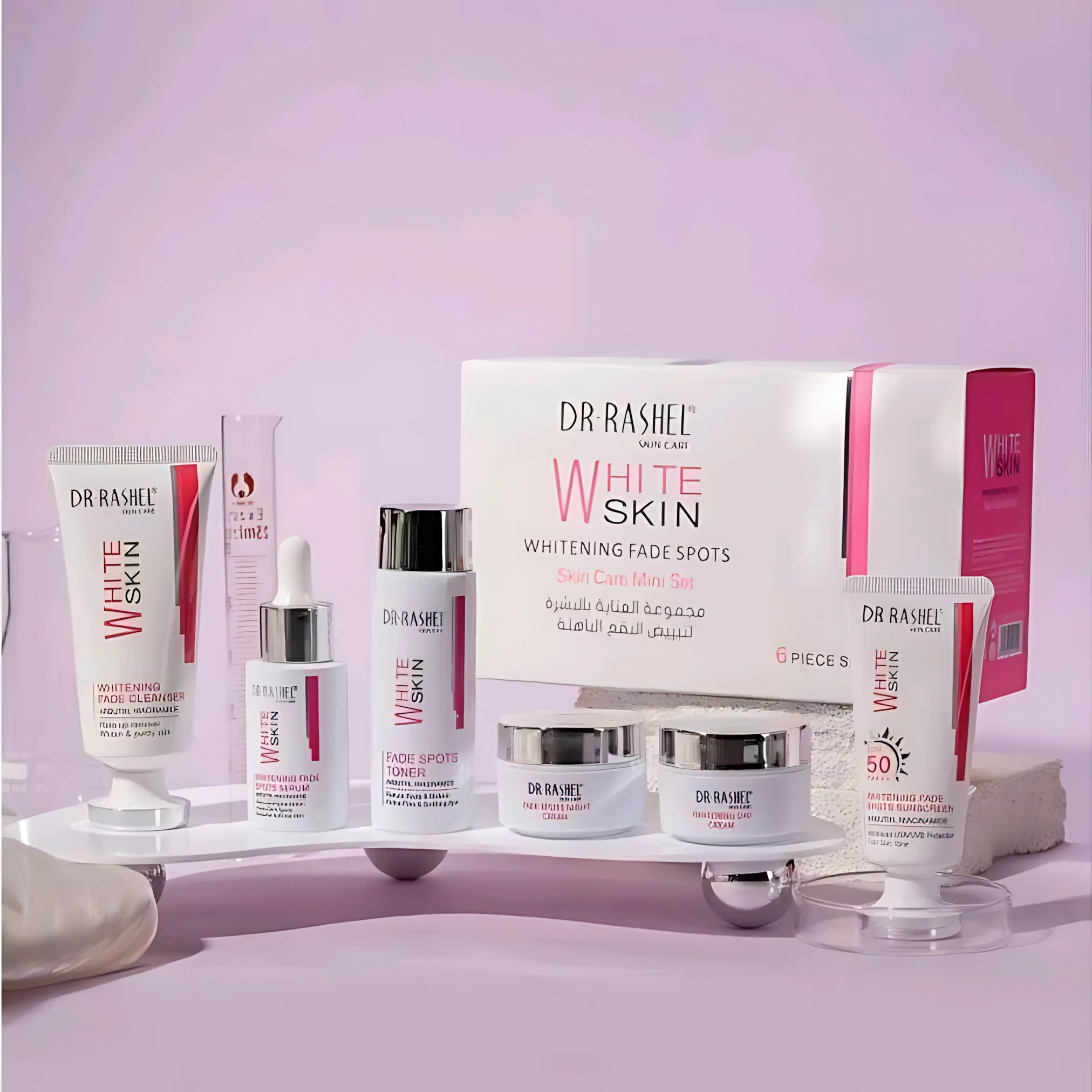 Dr. Rashel Whitening Fade Spots Skin Care Mini Set of 6 – Brightening & Dark Spot Care - Image 2