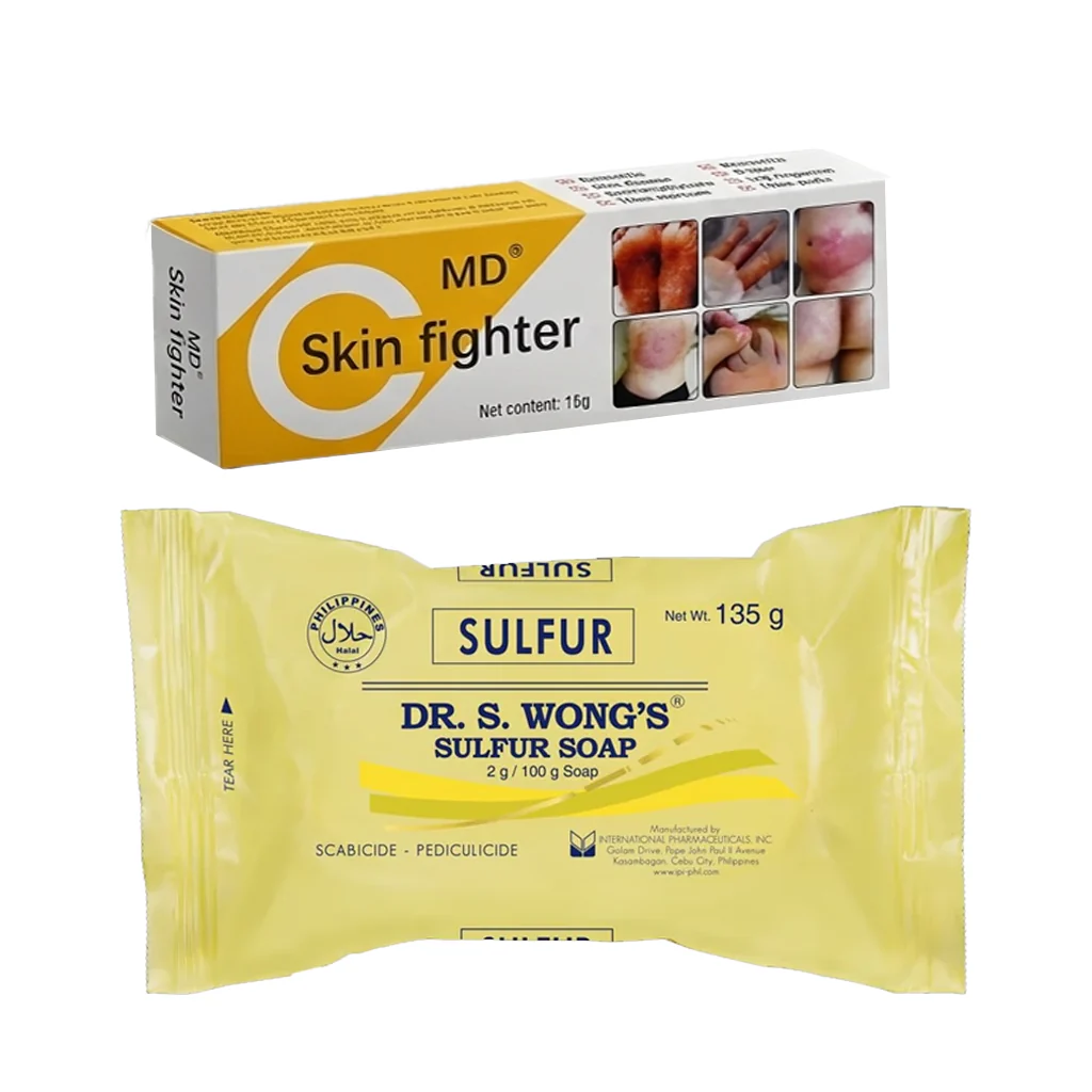 Dr. Wong’s Sulfur Soap + MD Skin Fighter Cream – Combo Pack - Image 2