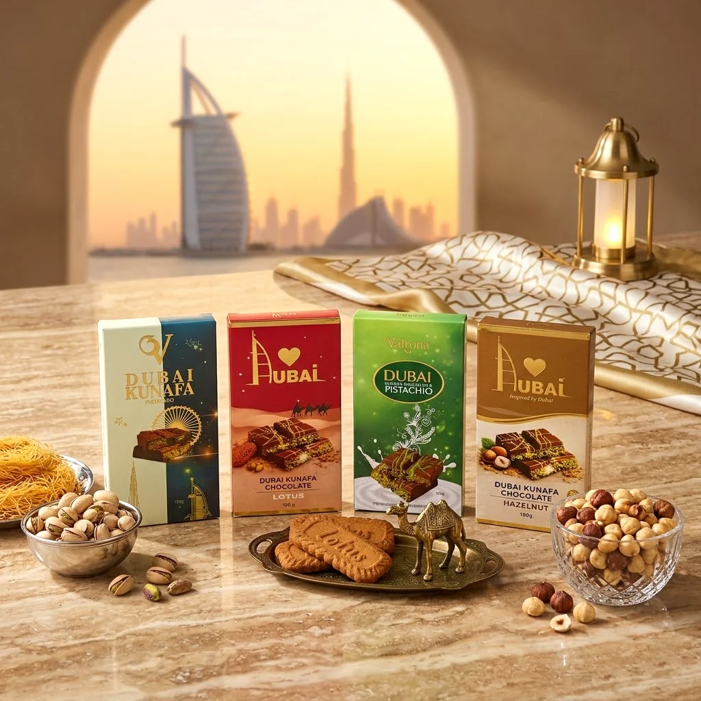 Dubai Kunafa Chocolate Bars – 100g × 1 pc assorted option - Image 3
