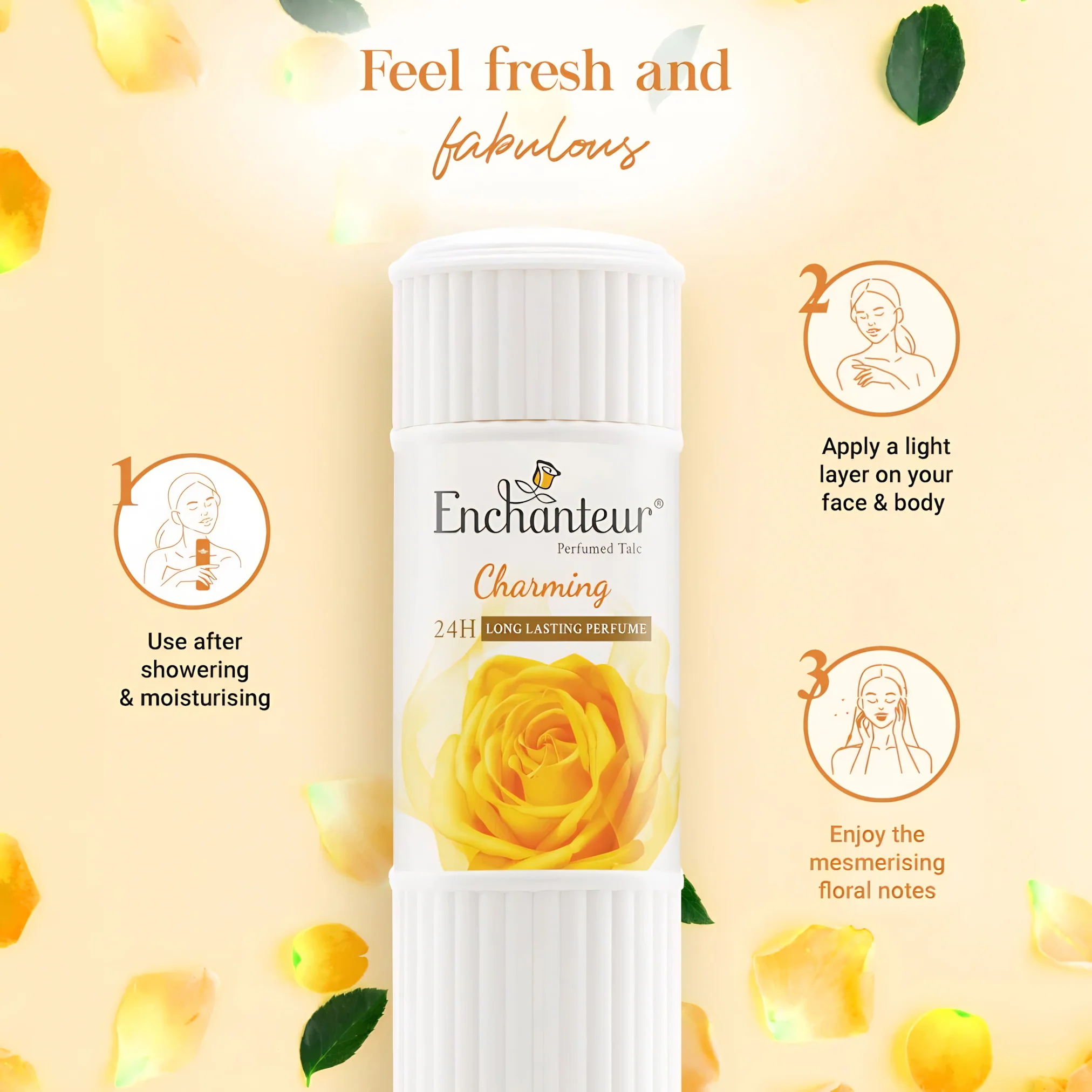 Enchanteur Perfumed Talcum Powder – Charming 125g - Image 8