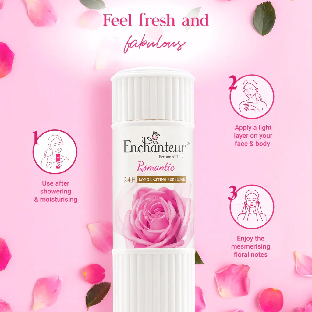 Enchanteur Romantic Perfumed Talc – 125g - Image 4