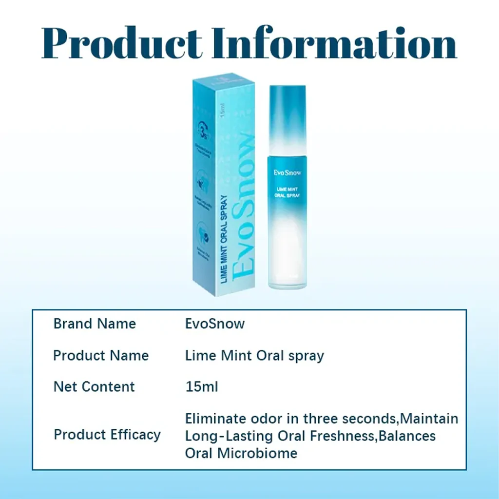 EvoSnow Lime Mint Oral Spray – 15ml - Image 8