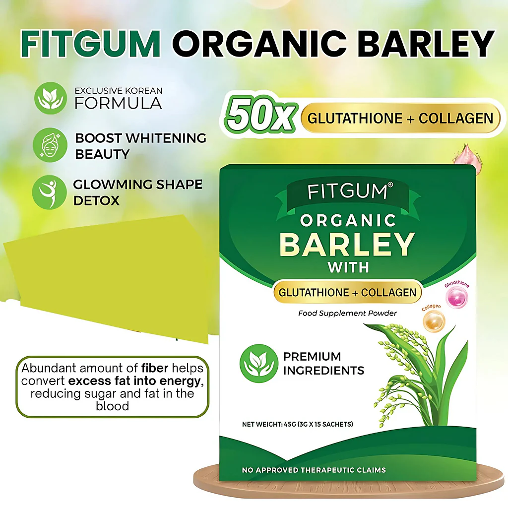 Fitgum Organic Barley Weight Loss Detox Powder – 45g (15 x 3g Sachets) - Image 9