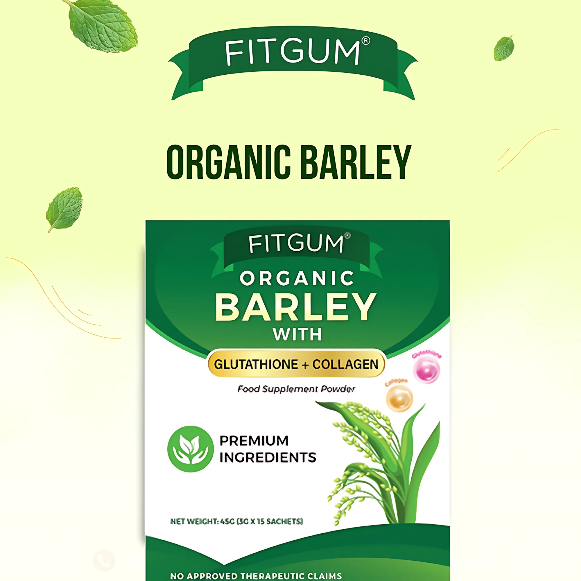 Fitgum Organic Barley Weight Loss Detox Powder – 45g (15 x 3g Sachets) - Image 15