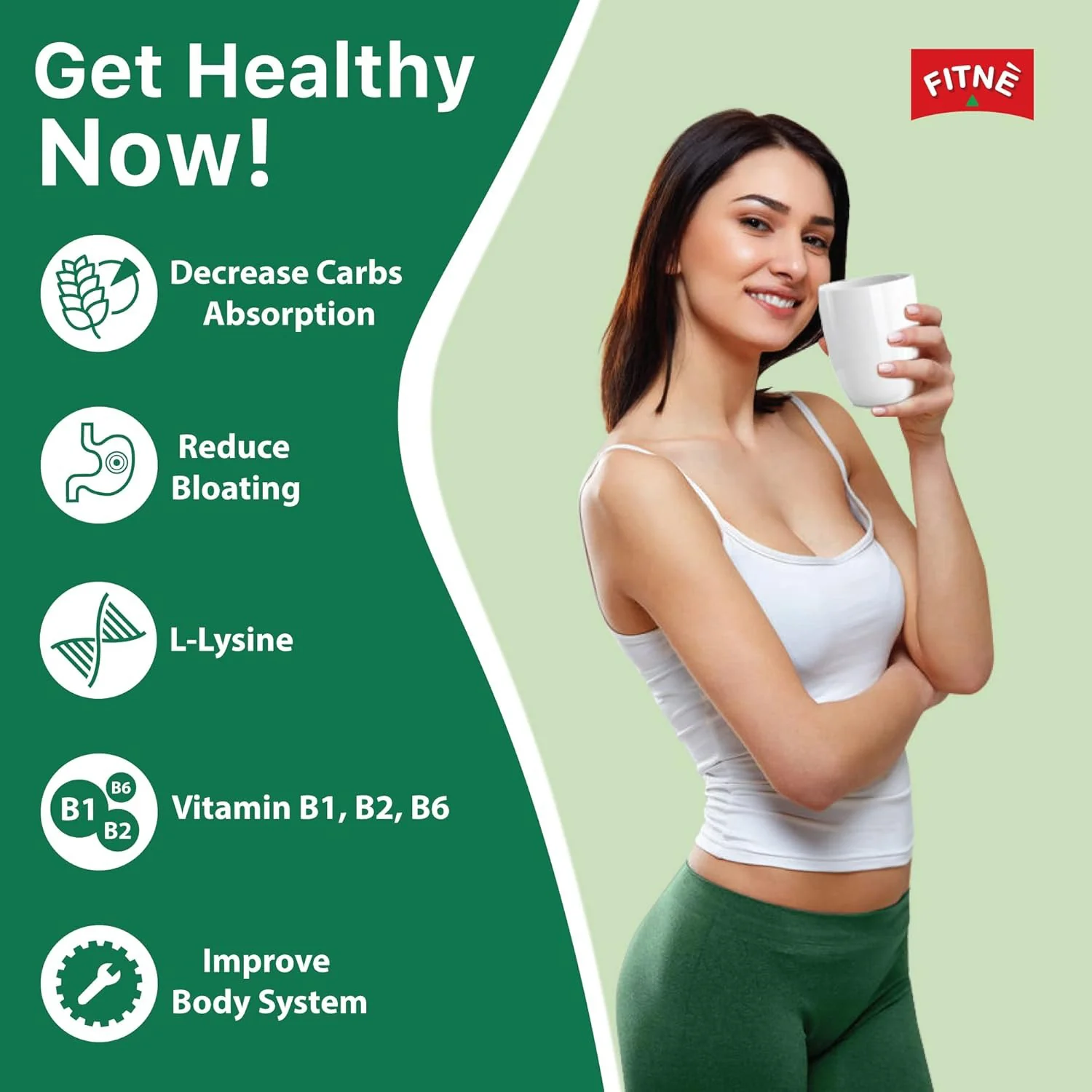 FITNE Instant Coffee Mix With White Kidney Bean Extract - 15gm × 10 Sachets - Image 3