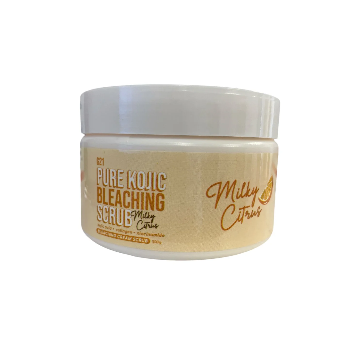 G21 Pure Kojic Bleaching Scrub – Milky Citrus (300g) - Image 2