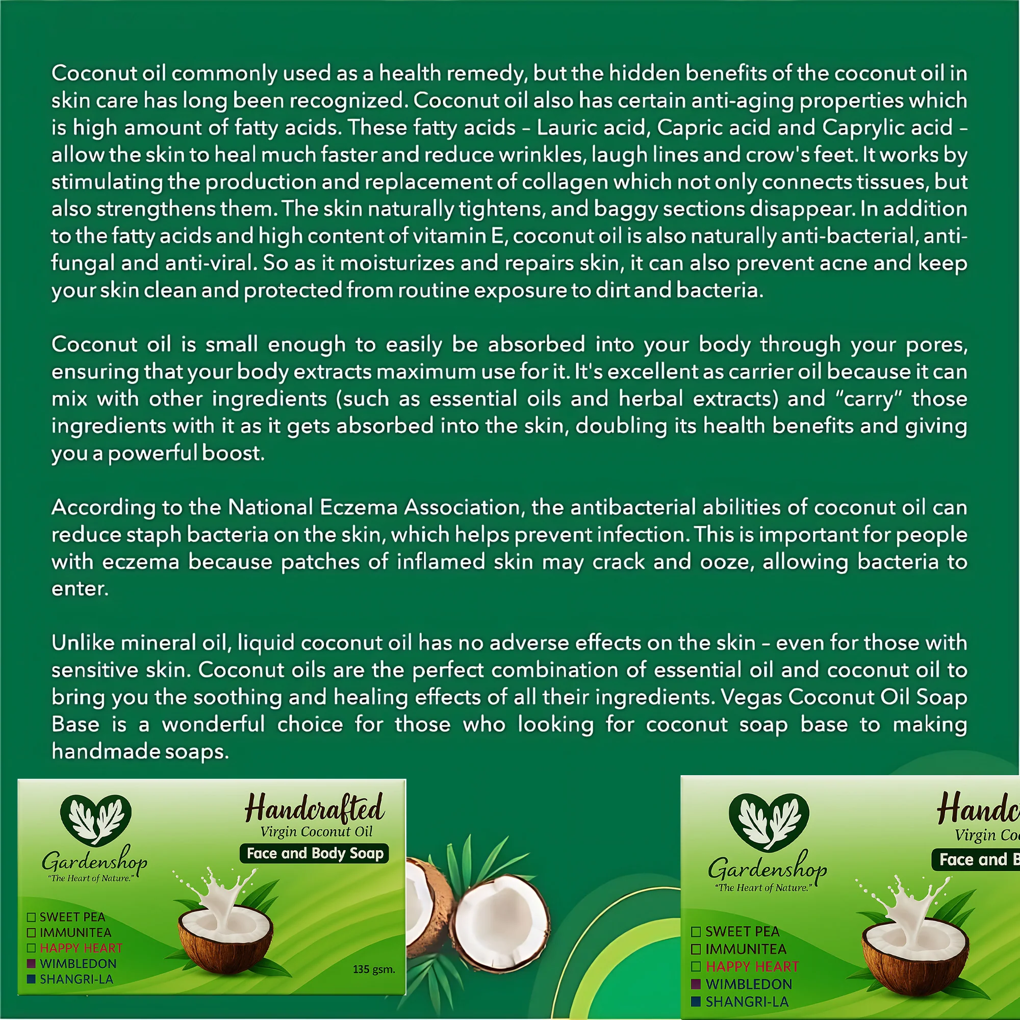 GardenShop Handcrafted Virgin Coconut Oil Face & Body Soap – 135g (Happy Heart) - Image 12