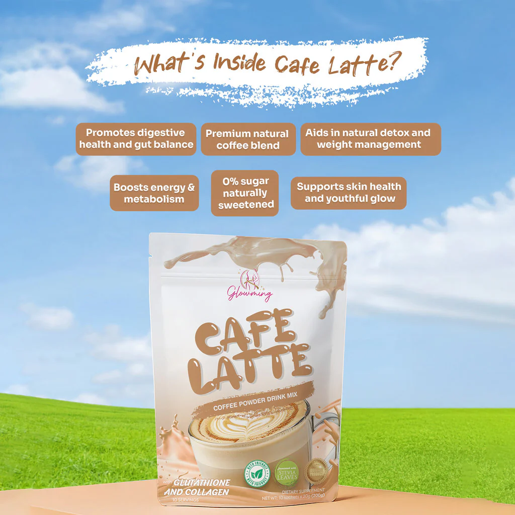Glowming Cafe Latte Coffee Powder Drink Mix – 200g - Image 10
