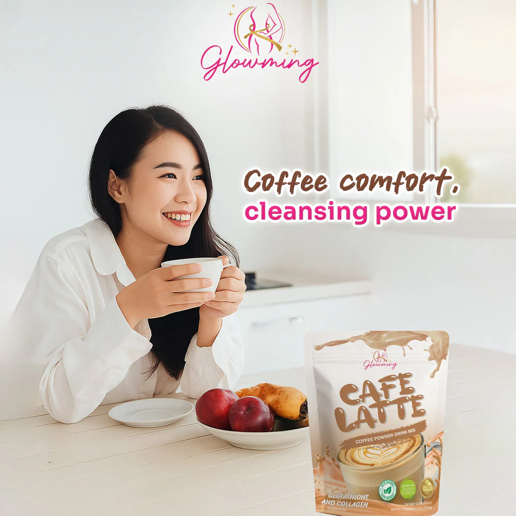 Glowming Cafe Latte Coffee Powder Drink Mix – 200g - Image 7