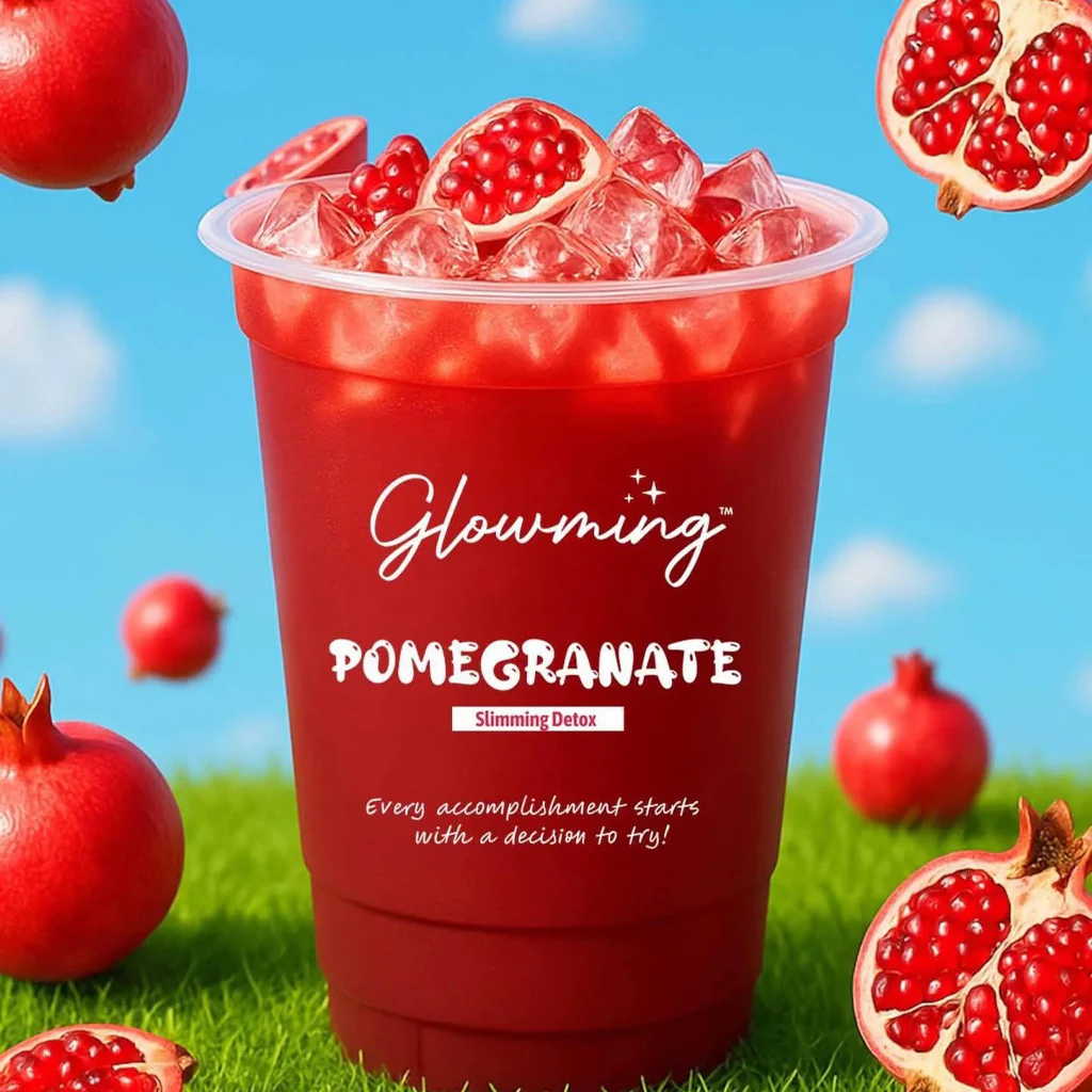 Glowming Pomegranate With Glutathione & Collagen Powder Drink Mix  – 20g x 10 Sachets - Image 4