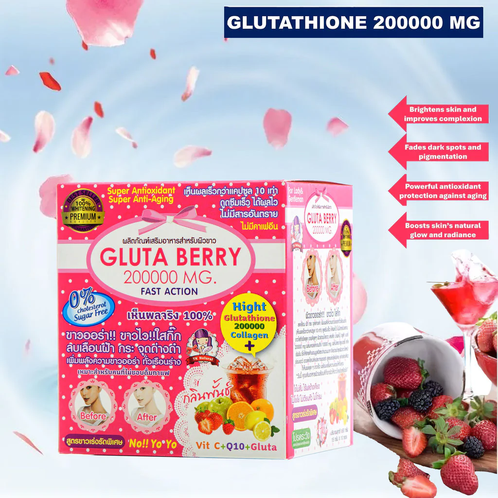 Gluta Berry 200,000mg Beauty Drink - 10 Sachets (3 Pcs Combo) - Image 15