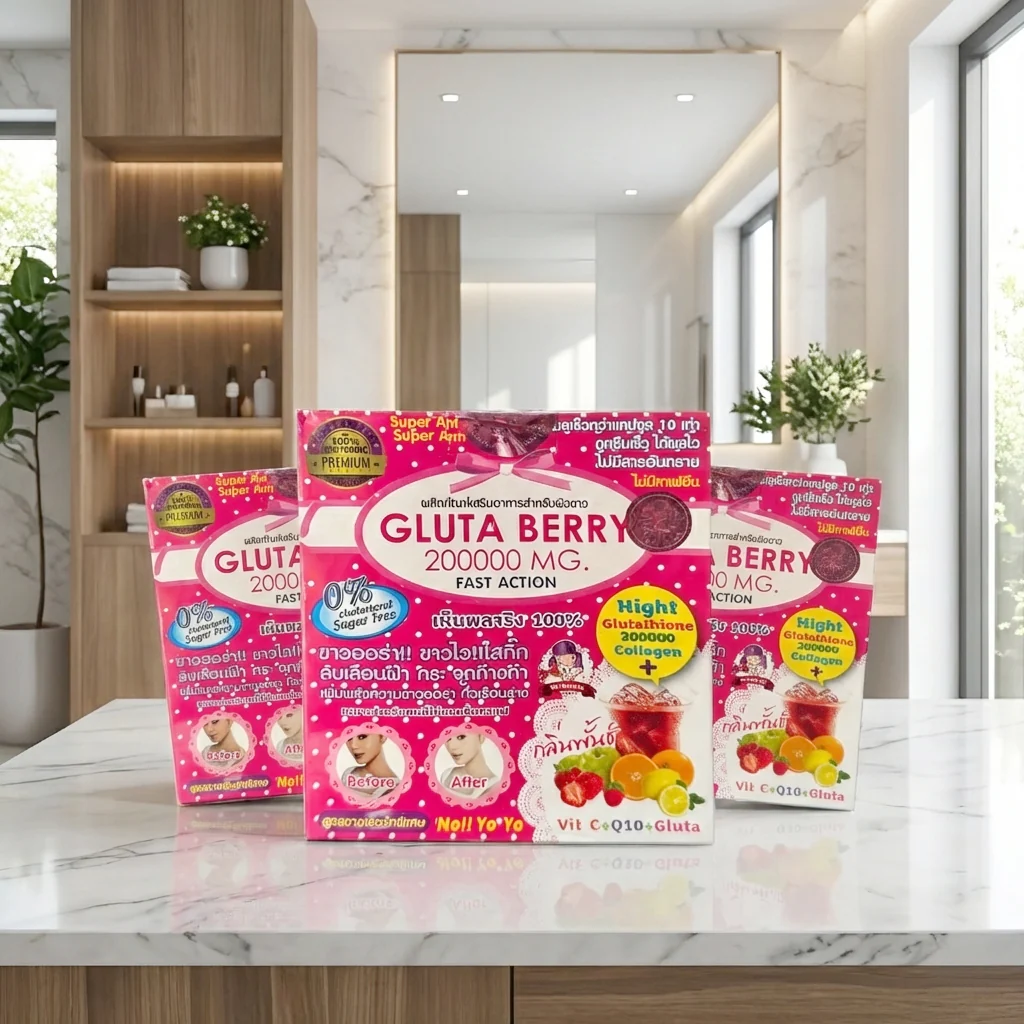 Gluta Berry 200,000mg Beauty Drink - 10 Sachets (3 Pcs Combo) - Image 2