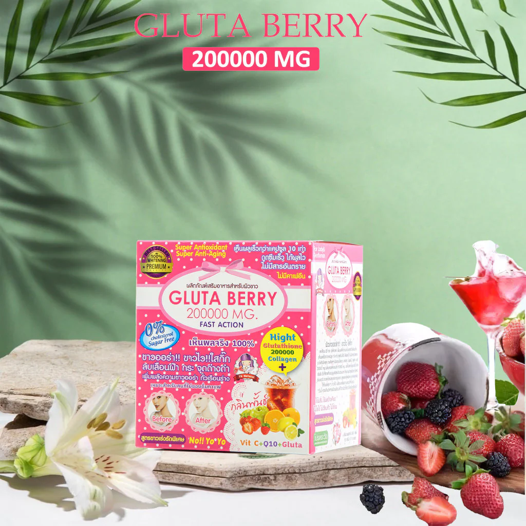 Gluta Berry 200,000mg Beauty Drink - 10 Sachets (3 Pcs Combo) - Image 6