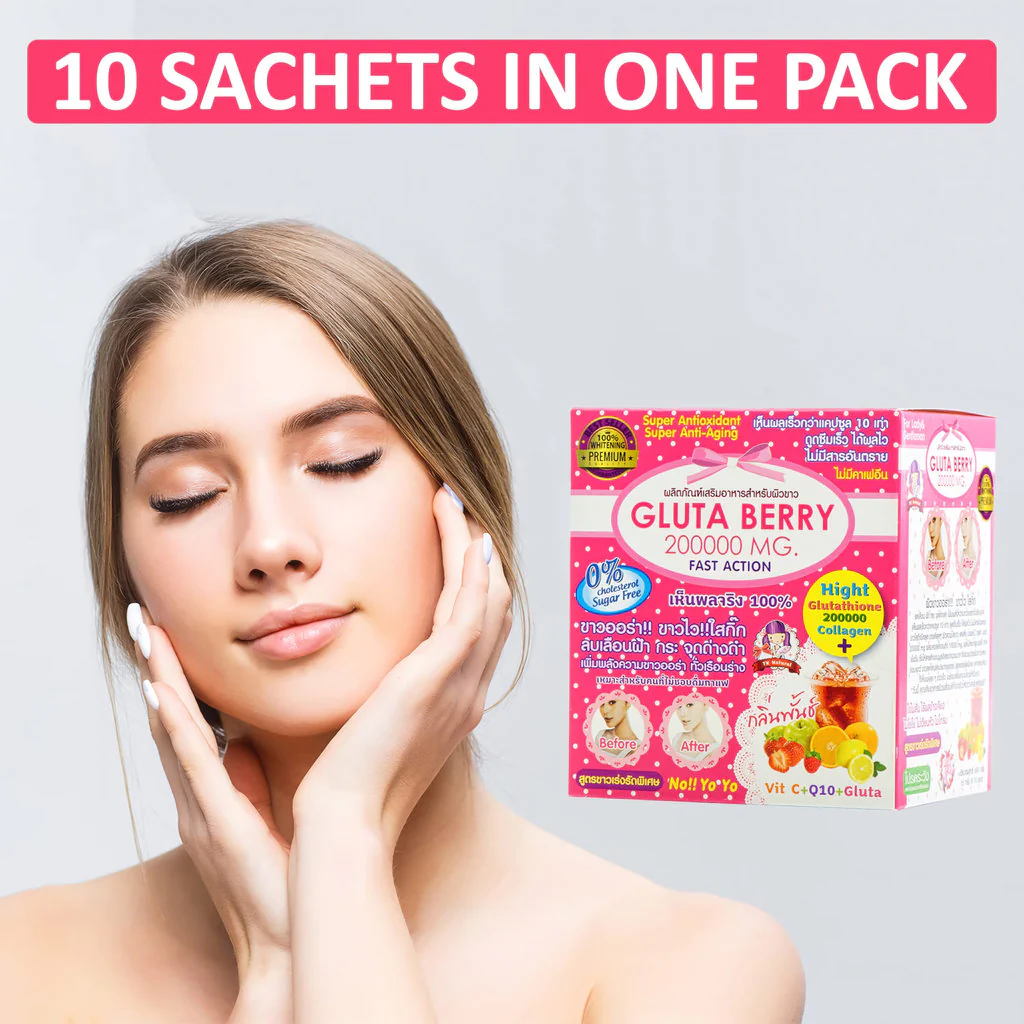Gluta Berry 200,000mg Beauty Drink - 10 Sachets (3 Pcs Combo) - Image 9