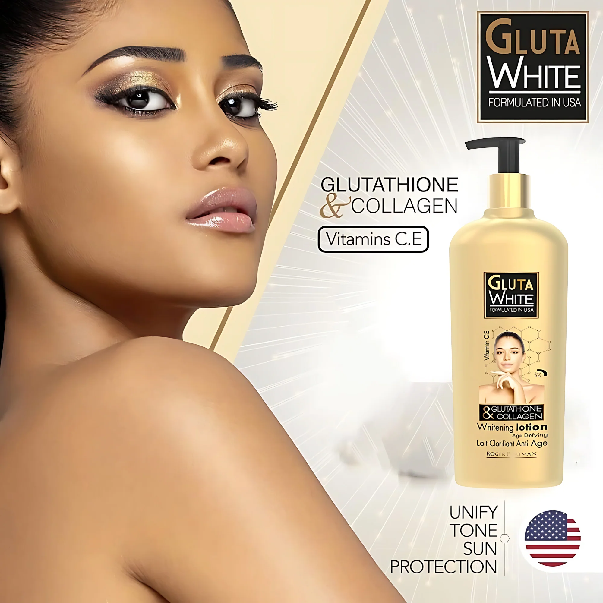Gluta White Glutathione & Collagen Brightening Body Lotion – 250ml - Image 3
