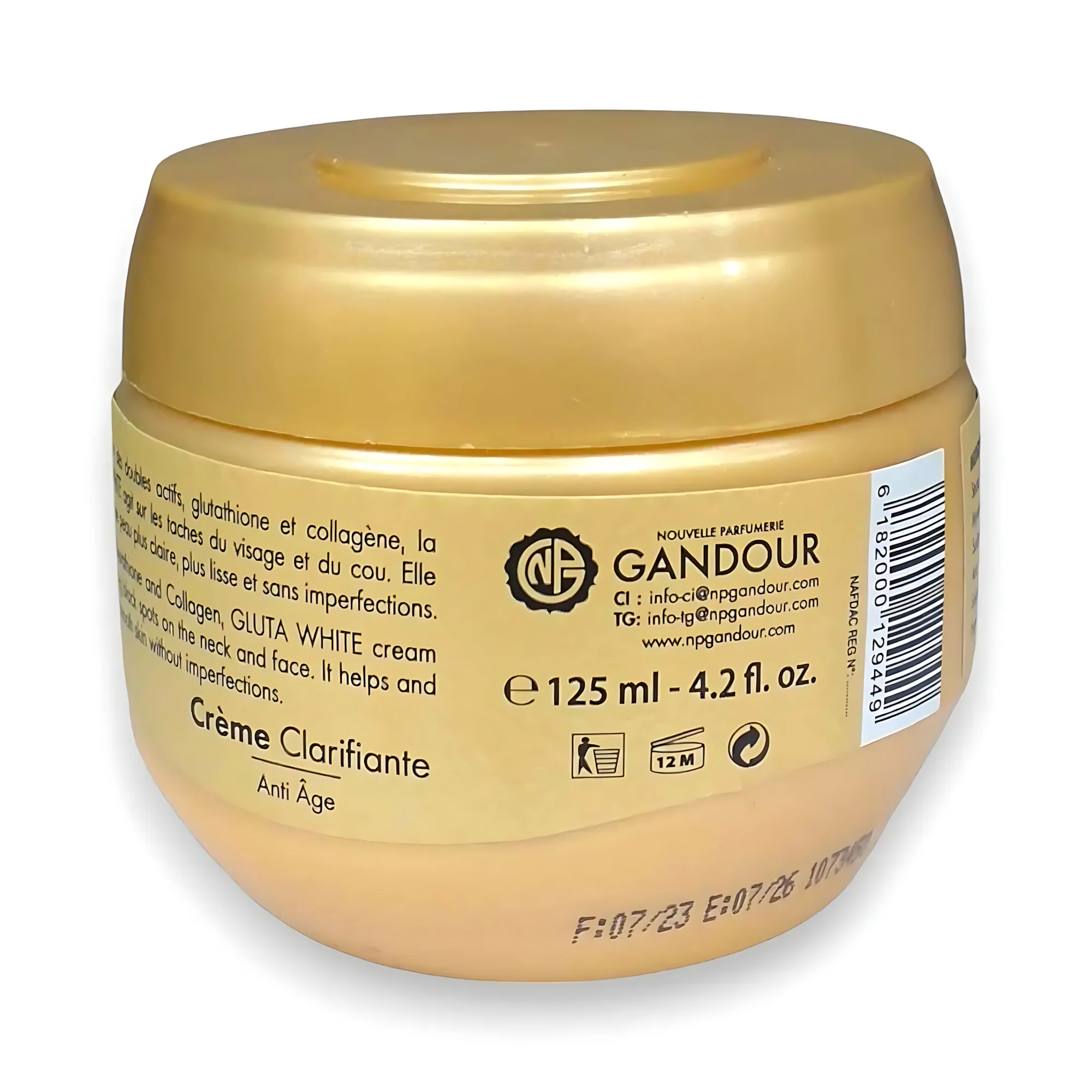 Gluta White Glutathione & Collagen Whitening Cream - 125ml - Image 6