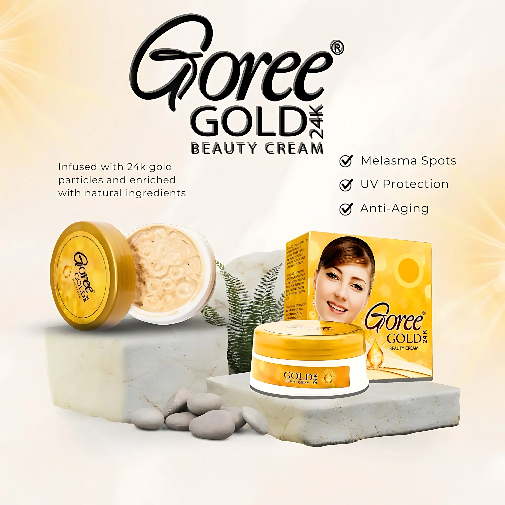 Goree Gold 24k Beauty Cream - 17gm - Image 11