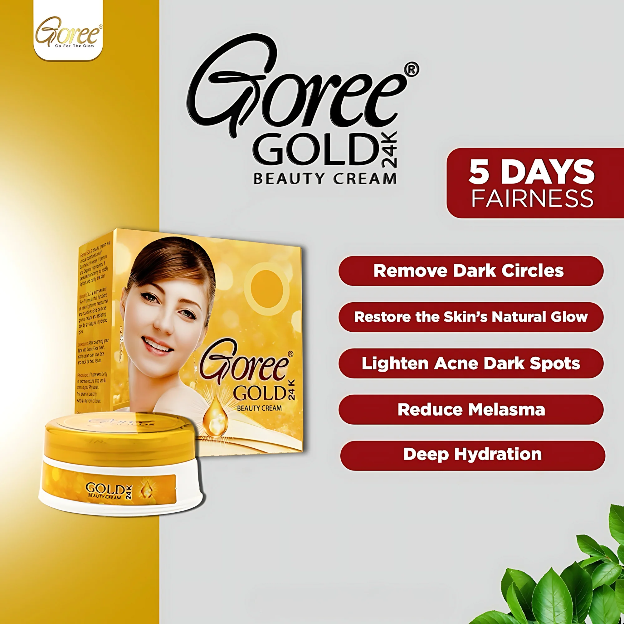 Goree Gold 24k Beauty Cream - 17gm - Image 12