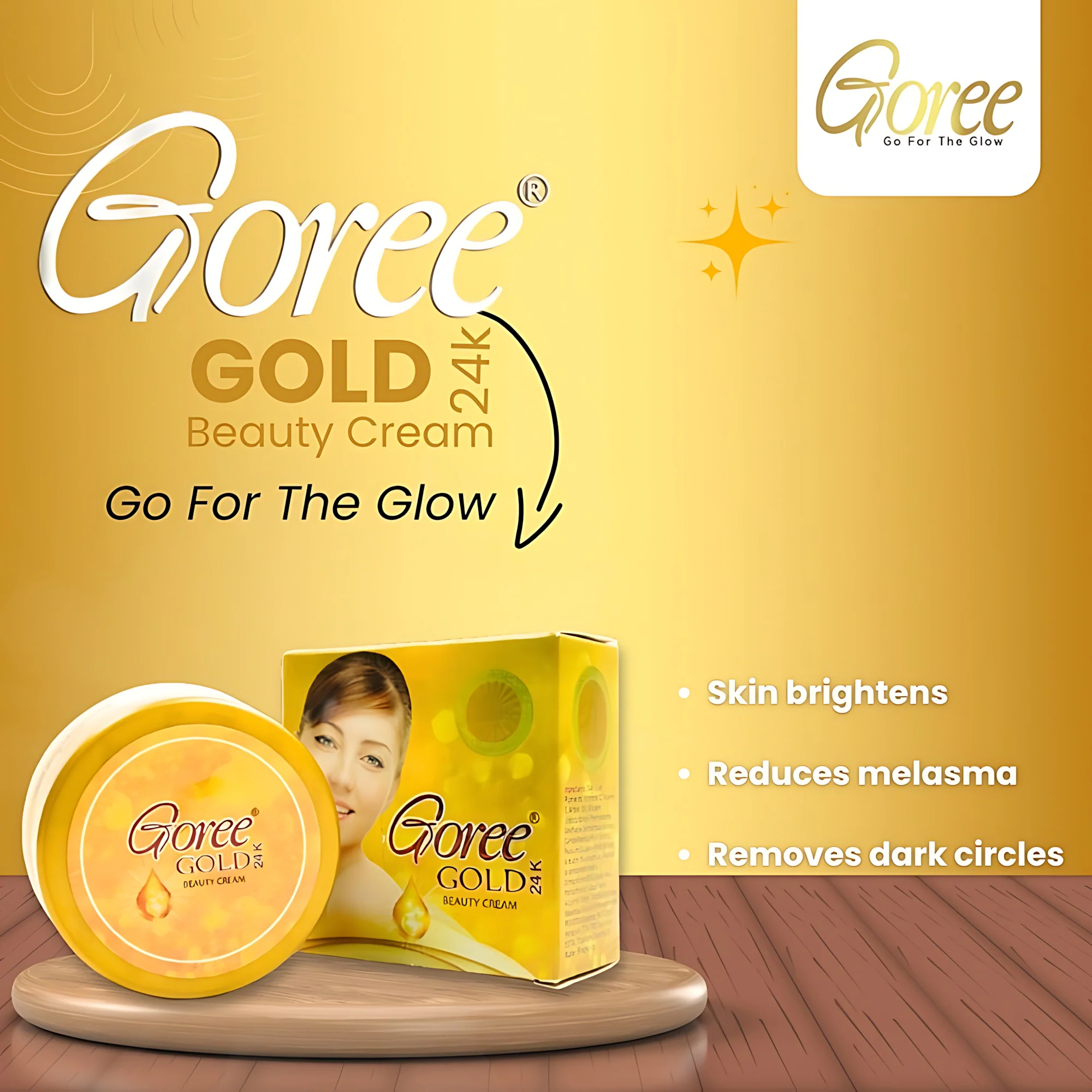 Goree Gold 24k Beauty Cream - 17gm - Image 2