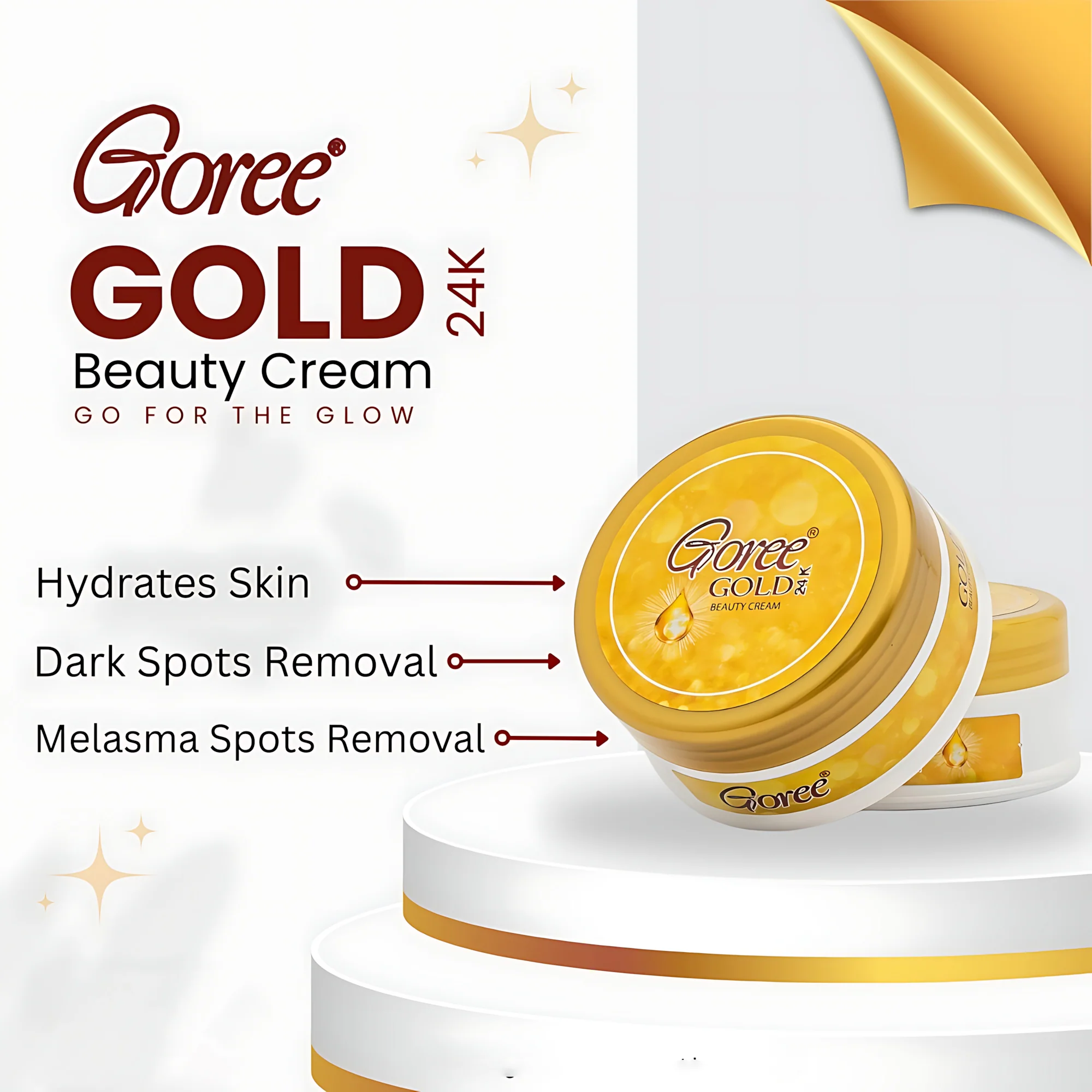 Goree Gold 24k Beauty Cream - 17gm - Image 5