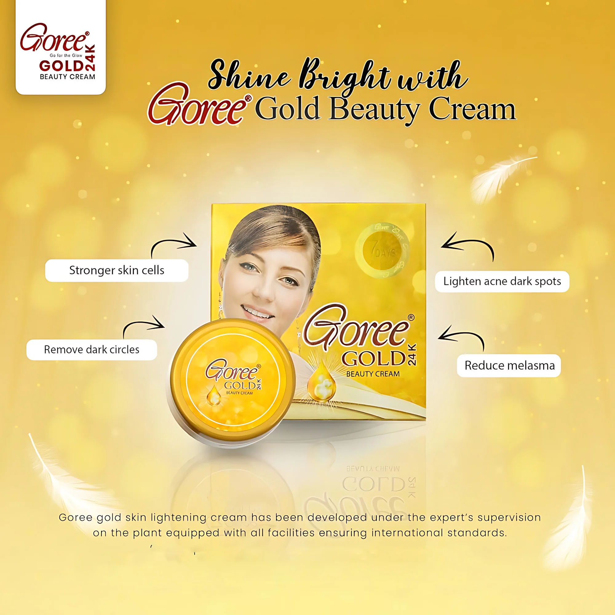 Goree Gold 24k Beauty Cream - 17gm - Image 7
