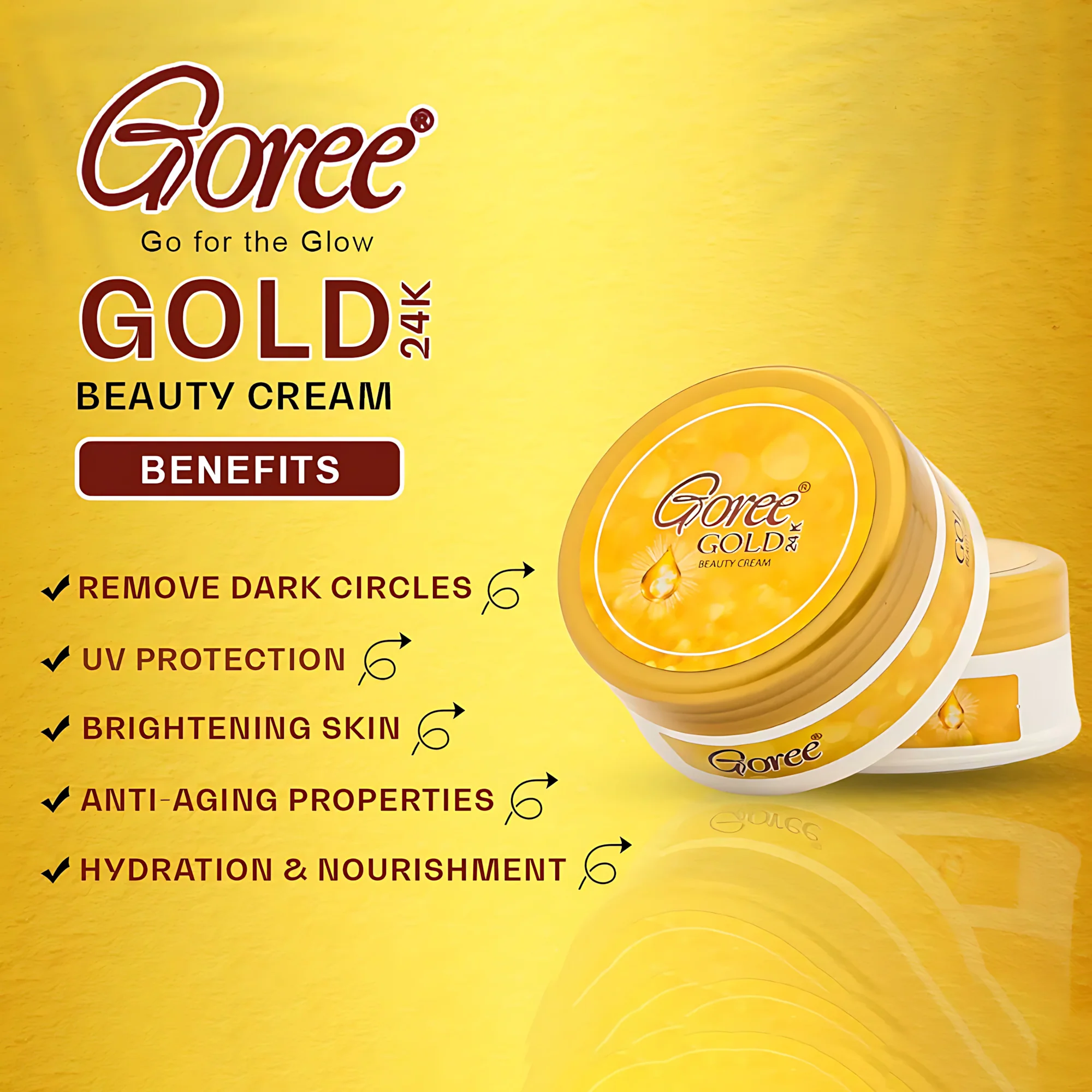 Goree Gold 24k Beauty Cream - 17gm - Image 8
