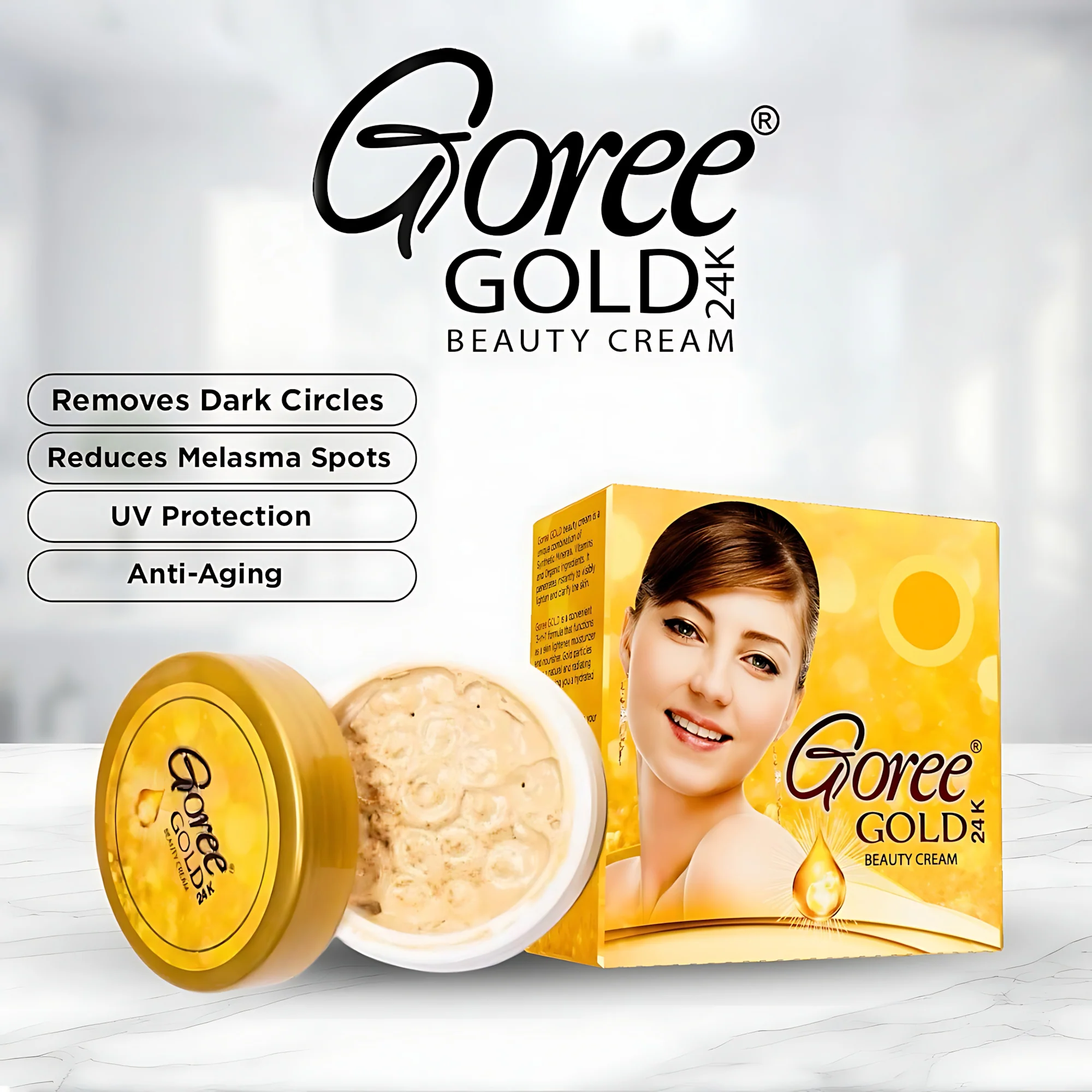 Goree Gold 24k Beauty Cream - 17gm - Image 9