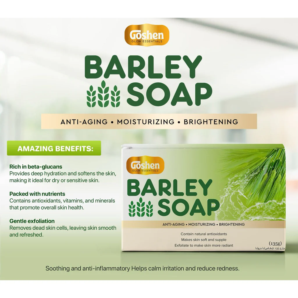 Goshen Glow Essentials Barley Soap – 3PCS Combo - Image 9
