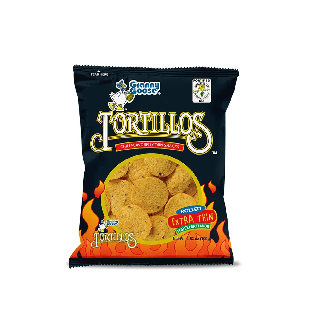Granny Goose Tortillos Chili Flavoured Corn Snack 100gm - Image 2